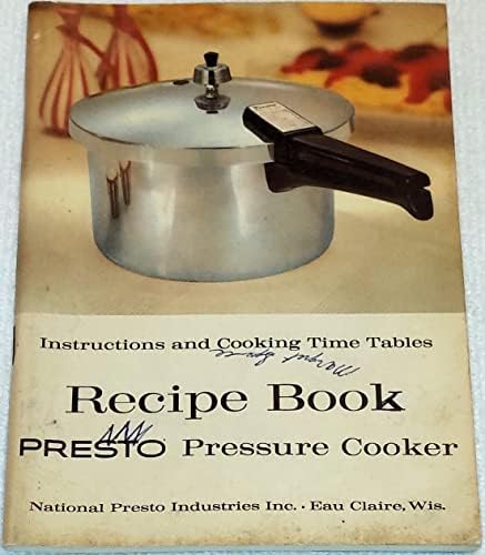 Presto Pressure Cooker Recipe Book
