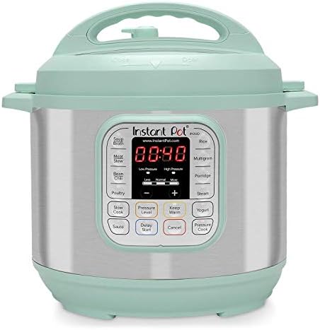 Instant Pot Duo 7-in-1 Electric Pressure Cooker, Slow Cooker, Rice Cooker, Steamer, Saute, Yogurt Maker, and Warmer, 6 Quart, Teal, 14 One-Touch Programs