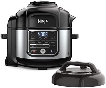Ninja OS301 Foodi 10-in-1 Pressure Cooker and Air Fryer with Nesting Broil Rack, 6.5 Quart, Stainless Steel