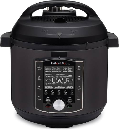 Instant Pot Pro 6 Qt 10-in-1 Electric Pressure Cooker, Black