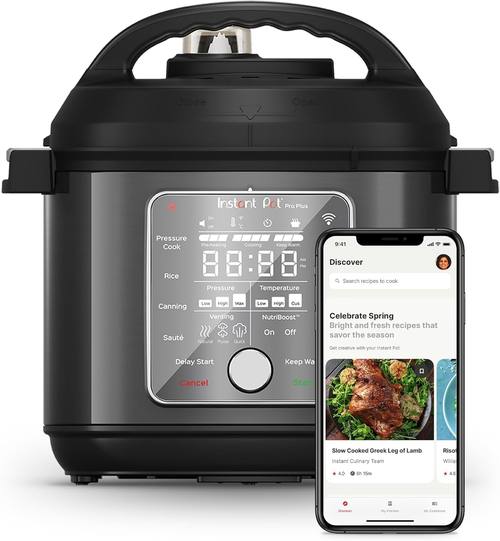 Instant Pot Pro Plus 6 Qt 10-in-1 Electric Pressure Cooker, Black