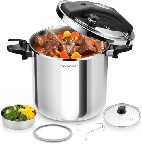 KOCH SYSTEME CS Stainless Steel Pressure Cooker 8.5 Quart